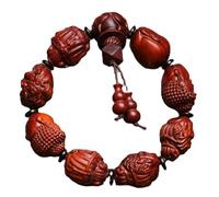 YTDJJWLS Bracciale in legno di agar naturale Guanyin Bodhisattva Shakyamuni, legno, senza pietre preziose