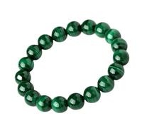 YTDJJWLS Bracciale in pietra di pavone da 6 mm, in giada e agata calcedonio, senza pietre preziose