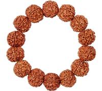 YTDJJWLS Braccialetti da uomo con perline da 24 mm, amuleti religiosi buddismo per meditazione buddismo, 24 mm, legno, senza pietre preziose