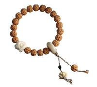 YTDJJWLS Braccialetto Bodhi da uomo in noce con perline di Buddha, 13 mm, decorazioni di alta qualità, legno, senza pietre preziose, Legno, Nessuna pietra preziosa