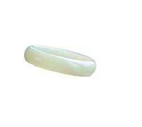 YTDJJWLS Braccialetto da donna in giada bianca, 60 mm, con striscia piatta in giada naturale di pecora, giada nobile consorte, senza pietre preziose