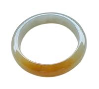 YTDJJWLS Braccialetto da donna in giada naturale, 60 mm, giallo, di alta qualità, con pietre preziose, senza pietre preziose