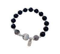 YTDJJWLS Braccialetto in cristallo di ossidiana retrò, bianco, di alta qualità, creatività, pietra, senza pietre preziose