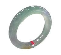 YTDJJWLS Braccialetto in giada ghiacciata da 62 mm, con striscia rotonda di giada di alta qualità, pietra, nessuna pietra preziosa