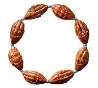 YTDJJWLS Braccialetto intagliato a mano con mano di Buddha intagliata a mano, 33 mm, creatività, legno, senza pietre preziose