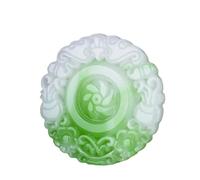 YTDJJWLS Collana con ciondolo in giada verde naturale intagliata a mano, amuleto, accessorio per gioielli, pietra, nessuna pietra preziosa