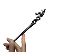 YTDJJWLS Forcina per capelli in legno di sandalo, stile antico, di alta qualità, stile cinese Hanfu, colore: nero
