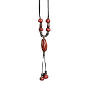 YTDJJWLS Gioielli etnici alla moda tradizionali fatti a mano ornamenti collana perline pendente, pietra, nessuna pietra preziosa