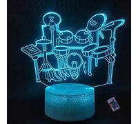 YTDZLTD Creativo 3D Lampada Batteria Luce Notturna 16 Colori Mutevoli Telecomando USB Potere Toccare Cambiare Illusione Ottica Lampada LED Lampada da Tavolo Bambini Compleanno Natale Regalo