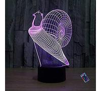 YTDZLTD Creativo 3D Lumache Luce Notturna 16 Colori Mutevoli Telecomando USB Potere Toccare Cambiare Illusione Ottica Lampada Arredamento Lampada LED Lampada da Tavolo Bambini Brithday Natale Regalo
