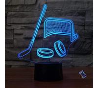 YTDZLTD Illusione Ottica 3D Hockey Luce Notturna 16 Colori Mutevoli Telecomando USB Potere Toccare Cambiare Arredamento Lampada LED Lampada da Tavolo Bambini Brithday Natale Regalo