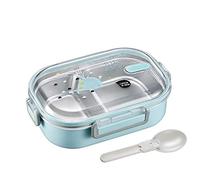 YTEfhdCGP contenitore per il pranzo, Food Grade 304 Stainless Steel Lunch Box with Compartmentalized Teenager's Male and Female Office(Blu)
