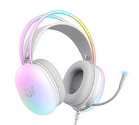 YTFSKFUI Cuffie da gioco con microfono, cuffie da gioco rosa, luce RGB sfumata per telefono, PS5, Xbox, PC con suono surround Thx 7.1, driver da 50 mm, cuffie da gioco per bambini, ragazze, ragazzi