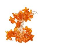 YTFSKFUI Luci di Natale, 5 m, 50 LED, omino di pan di zenzero, luci di Natale per esterni, luci di Natale azionate tramite USB, luce bianca calda, luci natalizie per casa, feste, camera da letto