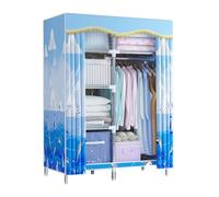 YTGHBIML Guardaroba portatile in acciaio armadio per camera da letto appeso salva spazio 123 cm/143 cm/163 cm/200 cm grande armadio spazioso