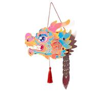 YTGHBIML Lanterne di Carta Cinesi Portatili con Testa di Drago 3D, Lanterne di Carta appese for la Festa di Primavera, Decorazione for la casa, Regalo di Danza del Drago for Gli Amici(Blauw)