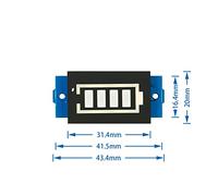 YTGUEVKDH 1S 2S 3S 4S 6S 7S 4 capacità Serie Batteria al Litio Indicatore modulo 16.8V Display Blu Electric Vehicle Battery Power Tester (Color : 2S 8.4V)