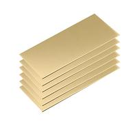 YTGZS Foglio di Ottone Usato per Foglio di Lamiera Dell'Esperimento Fai da Te Spessore 0.5mm,0.5mmx50mmx100mm 6pcs