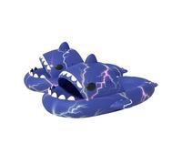 YTHSPNZE Ciabatte Di Squalo, Nuove E Interessanti Pantofole Di Squalo Nuvola, Pantofole Di Squalo Antiscivolo Ad Asciugatura Rapida, Pantofole Di Squalo EVA Starlight-blu fulmine-36-37