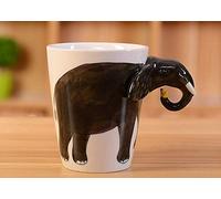 YTONG STORE 3D Animale caffè Tazze Mug En Ceramica Porcellana, Dipinta a Mano Tazze di caffè, Tazza di Bevanda 400 ml, Ideale Regalo di Natale per Uomo Donna Bambini (Elefante)