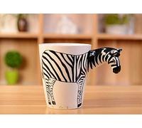 YTONG STORE 3D Animale caffè Tazze Mug En Ceramica Porcellana, Dipinta a Mano Tazze di caffè, Tazza di Bevanda 400 ml, Ideale Regalo di Natale per Uomo Donna Bambini (Zebra)