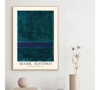 ytonghao Mark Rothko Mostra Poster e stampe astratti retrò Arte della parete Tela Pittura Immagini a parete per soggiorno Decor 60x80 cm Senza cornice