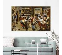 ytonghao Pieter Bruegel II L'ufficio dell'avvocato del villaggio Dipinto ad olio classico su tela Stampa artistica Immagine Decorazione della casa Soggiorno 60x90 cm Senza cornice