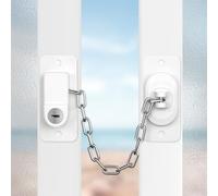 YTOOK - Serrature regolabili per finestre in UPVC con chiavi, 4 pezzi, limitatori di sicurezza per bambini, serrature di sicurezza autoadesive, senza fori, per la sicurezza di bambini e animali