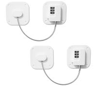 YTOOK - Set di 2 serrature quadrate per frigorifero, con password digitale, per bambini, con adesivo, adatte per congelatori, porte, cassetti, armadietti, finestre (bianco)
