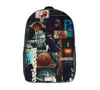 YTPONBCSTUG pallone da basket Zainetti Per Bambini,dunk Crossover Zaino Da Scuola Per Bambini 3D Per Ragazzi Zaino Per Ragazzi Carino Zaino Da Viaggio Zaino Bambino Scuola Elementare Per Asilo