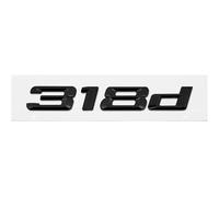 YTQMoreBNZ Adesivo con Stemma e Logo for Il Bagagliaio Posteriore dell'auto in ABS, Compatibile con BMW Serie 3 318d 320d 325d 328d 330d 335d E46 E90 E91 F30 F31 F34 G20(Gloss Black 318d)