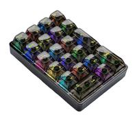YTrBXZ K21 Bluetooth Numeric KeyPad 21 Chiave Numero Meccanico Trasparente Pad Compatibile con Photoshop Contabilità e dispositivi di Gioco Numpad Wireless per Computer(RGB Light-Black)