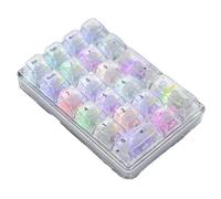 YTrBXZ K21 Bluetooth Numeric KeyPad 21 Chiave Numero Meccanico Trasparente Pad Compatibile con Photoshop Contabilità e dispositivi di Gioco Numpad Wireless per Computer(RGB Light-White)