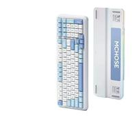 YTrBXZ MCHOSE K99 Tastiera Meccanica Personalizzata Treta Wireless Triless Gaming Swappable Fonte Keyboard per PC Compatibile con la Maggior Parte dei dispositivi(Blue-Icecream Axis)