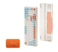 YTrBXZ MCHOSE K99 Tastiera Meccanica Personalizzata Treta Wireless Triless Gaming Swappable Fonte Keyboard per PC Compatibile con la Maggior Parte dei dispositivi(Orange-Hyacinth Axis)