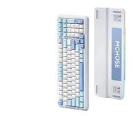 YTrBXZ MCHOSE K99 Tastiera Meccanica Personalizzata Treta Wireless Triless Gaming Swappable Fonte Keyboard per PC Compatibile con la Maggior Parte dei dispositivi(Blue-Hyacinth Axis)