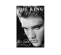 YTRENENRYRY Poster artistico da parete vintage su tela con Elvis Presley il Re, poster estetico con musica e film, decorazione per soggiorno e camera da letto, 50 x 75 cm, senza cornice