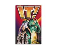 YTRENENRYRY Stampa artistica da parete su tela, motivo: It! The Terror from Beyond, vintage, poster estetico con musica e film, decorazione per soggiorno, camera da letto, 40 x 60 cm, senza cornice