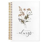 YTRGI Taccuino cristiano floreale bohémien, con scritta "I am with you always bibli", per prendere appunti, regali cristiani per donne, quaderno a spirale religioso, 14 x 20 cm