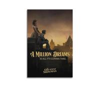 YTRWOEGF 6 poster con il film "The Greatest Showman", decorazione artistica da parete su tela, stile vintage, per soggiorno e camera da letto, 30 x 45 cm, senza cornice