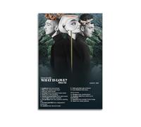 YTRWOEGF Clean Bandit - Poster con scritta in lingua inglese "What Is Love", decorazione artistica da parete su tela, stile vintage, per soggiorno, camera da letto, 60 x 90 cm, senza cornice