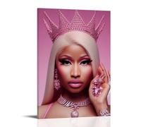 YTRWOEGF Nicki Minaj - Poster estetici da parete, decorazione artistica da parete, stile vintage, per soggiorno, camera da letto, 40 x 60 cm, con cornice