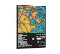 YTRWOEGF Poster con album Is This It by The Strokes - Decorazione artistica da parete su tela, stile vintage, per soggiorno, camera da letto, 40 x 60 cm, con cornice