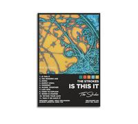 YTRWOEGF Poster con album Is This It by The Strokes - Decorazione artistica da parete su tela, stile vintage, per soggiorno, camera da letto, 60 x 90 cm, senza cornice