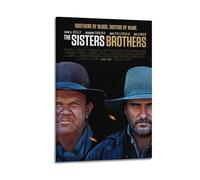 YTRWOEGF Poster con scritta "The Sisters Brothers", decorazione artistica da parete su tela, stile vintage, poster decorativo per soggiorno, camera da letto, 50 x 75 cm, con cornice