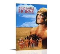 YTRWOEGF Poster decorativo da parete con scritta "A Man Called Horse", decorazione artistica da parete su tela, stile vintage, per soggiorno, camera da letto, 40 x 60 cm, con cornice