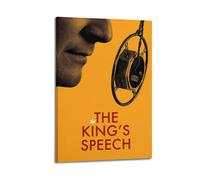 YTRWOEGF Poster decorativo da parete con scritta "The King's Speech, decorazione artistica da parete in stile vintage, per soggiorno e camera da letto", 30 x 45 cm, con cornice