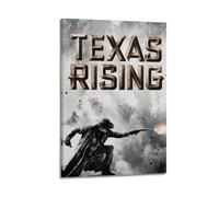 YTRWOEGF Poster decorativo da parete in stile vintage, motivo Texas Rising, decorazione artistica da parete per soggiorno, camera da letto, 20 x 30 cm, con cornice