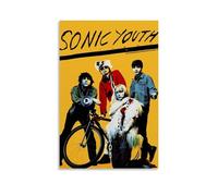 YTRWOEGF Poster di Sonic Youth, decorazione artistica da parete su tela, stile vintage, decorazione artistica da parete per soggiorno, camera da letto, 60 x 90 cm, senza cornice