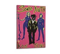 YTRWOEGF Poster di Sonic Youth, decorazione artistica da parete su tela, stile vintage, decorazione artistica da parete per soggiorno e camera da letto, 40 x 60 cm, con cornice